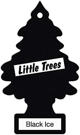 My Shaldan 6 pack Assorted Scent Car Air Freshener (Apple Lemon Lime Peach Orange Squash Scents) and Black Ice Little Tree