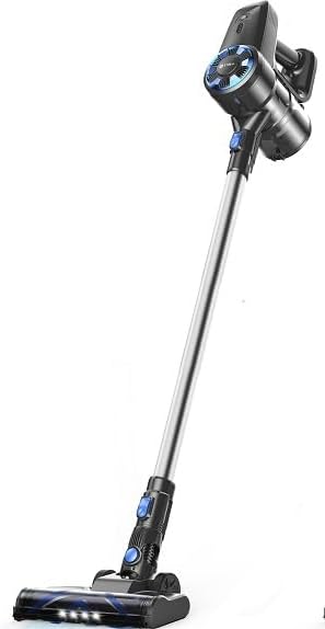 N3K Blue Silver Cordless Vacuum Cleaner with Dual-Mode Suction and Cyclonic Filtration System