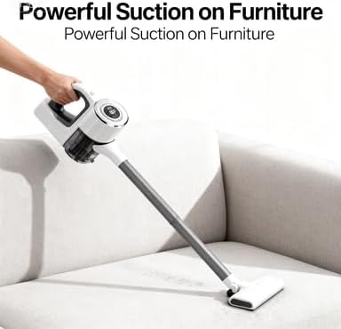 120W 15KPA Powerful Cordless Stick Vacuum Cleaner - 900ML Large Dust Cup Lightweight Vacuum for Home Hardwood Floors Carpets