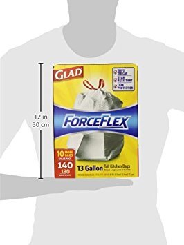 Glad Tall Kitchen Trash Bags 13 Gal 140 Ct