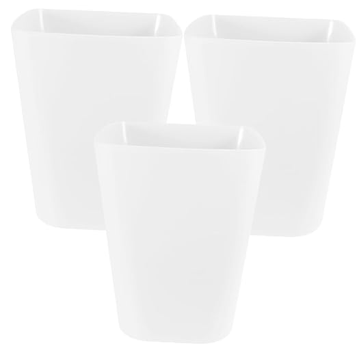 Cabilock 3Pcs Trash Can Large Capacity Bathroom Wastebasket for Office Kitchen Living Room Material Easy to Clean Versatile Garbage Bin