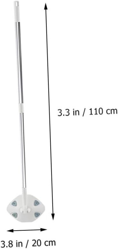 Wakauto Household Dust Mop with Dry Cleaning Triangle Shaped Rotatable Floor Duster for Hardwood and Tile Floors 1 Mop with Dry Tissue for Easy Dust Removal