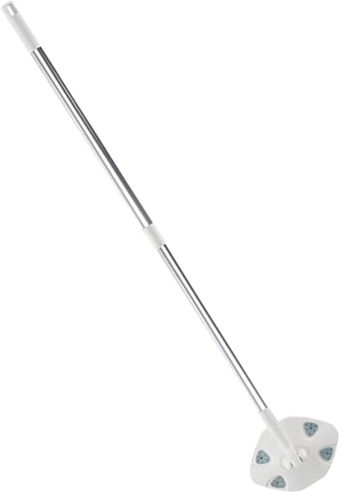 Dust Mop Floor Sweeper with Dry Cleaning Triangular Electrostatic Mop Head for Hardwood and Flat Surfaces with Dry Tissue