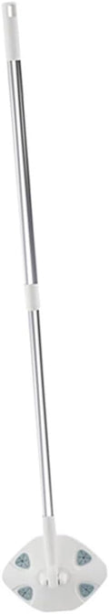 Rotatable Dust Mop with Electrostatic Triangular Cloth No-wash Floor Sweeper for Hardwood and Wall Cleaning Includes Dry Cleaning for Household Use