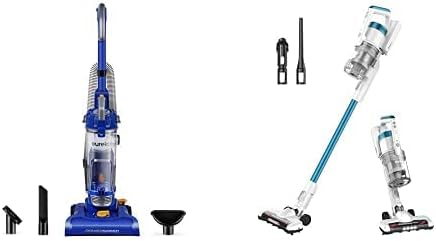 Eureka NEU182A PowerSpeed Bagless Upright Vacuum Cleaner NEC180 RapidClean Pro Lightweight Cordless Vacuum Cleaner Convenient Stick Handheld Vacuum