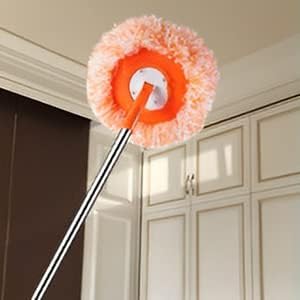 Spin Mop for Floor Cleaning360° Rotatable Adjustable Cleaning Mop with 4 Mop HeadExtendable Wall Cleaning Mop Wall Cleaning Bathroom Cleaning Household Supplies