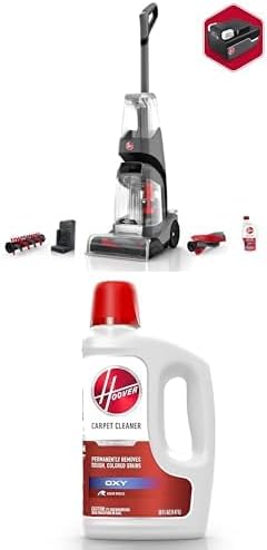 Hoover ONEPWR SmartWash Cordless Carpet Cleaner Machine BH50700V + 50 oz Oxy Carpet Cleaner Solution Deep Cleaning Shampoo AH31950