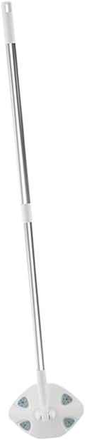 Rotating Dust Mop for Hardwood Floors with No-wash Design and Dry Cleaning Cloth Triangle Shape Microfiber Floor Mop for Home Use and Efficient Dust Removal