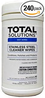 Total Solutions™ 1549 Stainless Steel Cleaner Wipes 9.5 inch X 12 inch 6/Cs