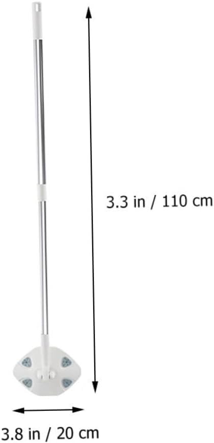 Electrostatic Dust Mop with Rotatable Long Handle Dry and Wet Floor Sweeper Mop Kit for Indoor Cleaning with Facial Cleansing Cloth for Household Use