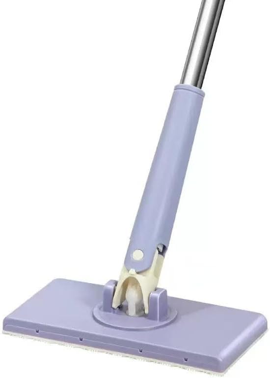 2026 Upgraded Snap Grip Mini MopZero Touch Mini Swab Automatic Cloth Changing Sponge mopRetractable Mops for Multi Cleaning for Wall Door Window（Snap Grip Mop + Cleaning Cloth*6） (Purple)