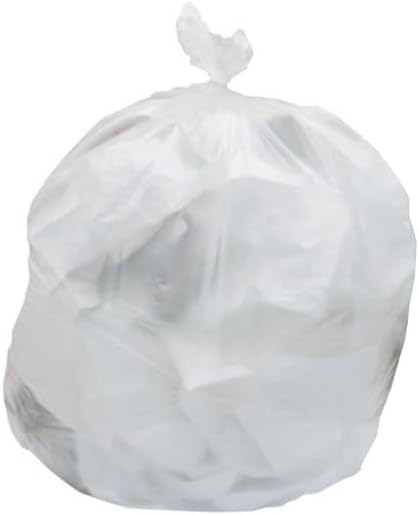1000 Counts 12-16 Gallon 0.3 mil High-Density Trash Bags Can Liners 23″W x 31″H Natural