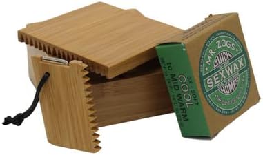 Bamboo Surfing Wax Box Holder with Surf Fin Allen Key