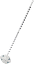 Retractable Dust Mop with Long Handle No-wash Dry Dust Mop for Floor Cleaning White for Home Use and Hard-to-Reach Areas