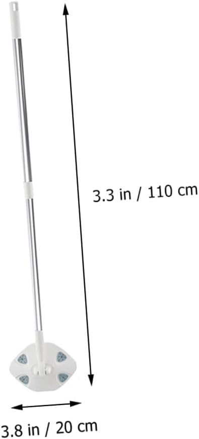 SUPVOX Retractable Dust Mop with Rotatable Triangle Head No Washing Handheld Household Cleaning Mop White for Home Use