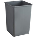 PRO&ampFamily 140 Qt. / 35 Gallon / 132 Liters Gray Square Trash Can. Trash Bin Kitchen Garbage Can Waste Basket Recycle Bin