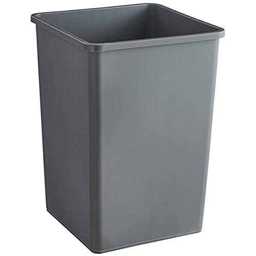 PRO&ampFamily 140 Qt. / 35 Gallon / 132 Liters Gray Square Trash Can. Trash Bin Kitchen Garbage Can Waste Basket Recycle Bin