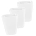 Zerodeko 3pcs Square Outdoor Trash Can Open Top Large Capacity Plastic Wastebasket for Office Bathroom and Kitchen Easy to Clean and Organize Garbage