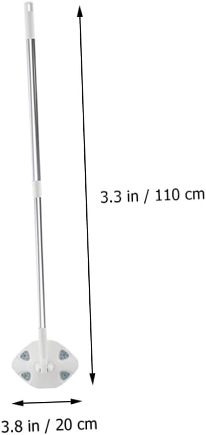 Retractable Handle Dust Mop with Electrostatic Microfiber Cloth No Wash Household Cleaning Mop for Floors and Surfaces White Triangle Shape for Easy Dust Removal