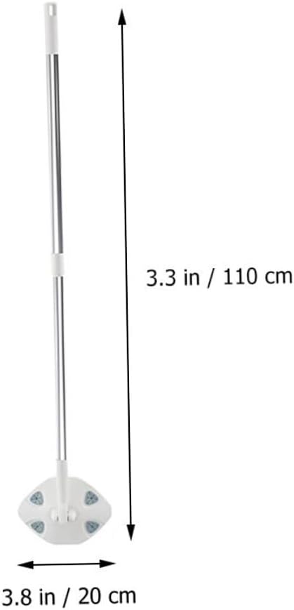 Rotating Dust Mop for Hardwood Floors with No-wash Design and Dry Cleaning Cloth Triangle Shape Microfiber Floor Mop for Home Use and Efficient Dust Removal