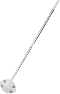 Electrostatic Dust Mop with Long Handle and Dry Cleaning Cloth Rotatable Triangle Floor Mop for Wood and Hardwood Floors