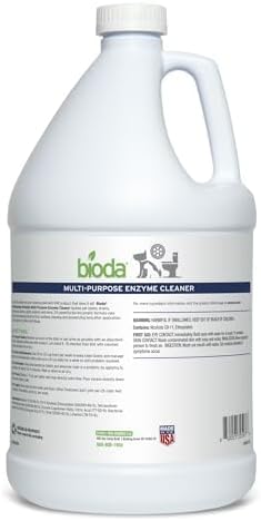 Bioda Multi-Purpose Probiotic Enzyme Cleaner and Deodorizer | Professional Strength | Trash Can Deodorizer Pet Stains and Odors Drains Floors Bathrooms Toilets | Made in USA | 1 Gallon | 4 Pack