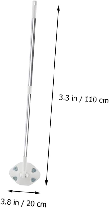 Retractable Household Dust Mop with Triangular Microfiber Head No-wash Handheld Floor Cleaning Mop for Home Use White Extendable Dry Dusting Tool for Hardwood and Tile Floors