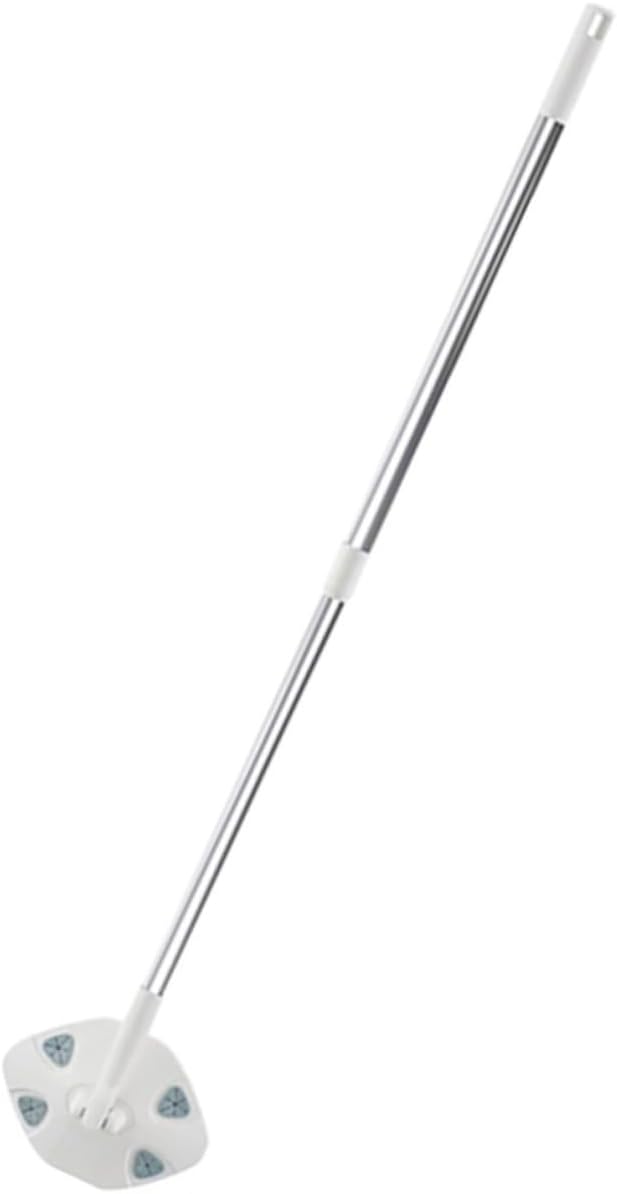 Rotatable Dust Mop with Retractable Handle Dry Electrostatic Cleaning Mop for Household Use White Extendable Floor Duster for Easy Dust Removal
