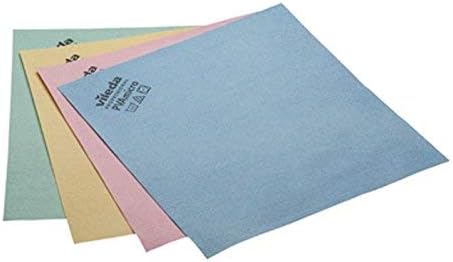 Vileda Professional | PVA Microfiber Green | All Purpose Cleaning Shammy | Shiny Streak Free Results | Synthetic Chamois Towel | Smooth &amp Absorbent Materials | 5 Pack