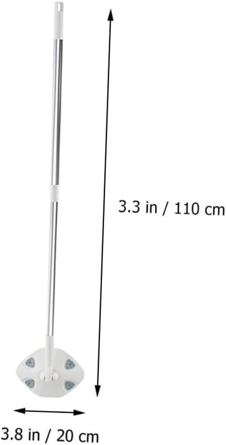 Retractable Dust Mop with Rotatable Triangle Head White Household Cleaning Mop for Easy Dust Removal Suitable for Floors and Walls