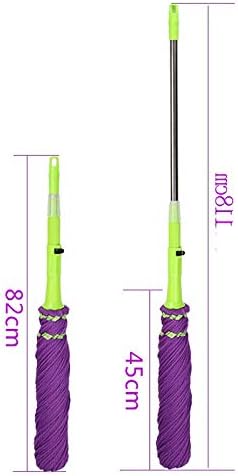 Easy Microfiber Self Wringing Mop with Extended Handle Twisting Rotary Hands Free Wash Squeeze for Floor Cleaning