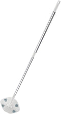 Retractable Dust Mop with Extendable Long Handle No-wash Triangular Microfiber Mop Head for Easy Dust Removal and Convenient Use