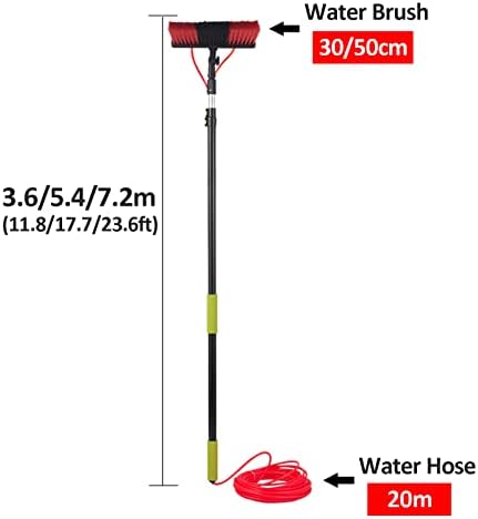 Telescopic Glass Cleaning BrushSolar Panel Brush Water Fed Window Washing Kit with Extension Pole Telescopic Extension Pole Cleaning Kit for Window Cleaning Photovolt