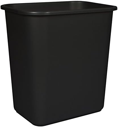 Storex 7 Gallon Trash Can Gray 6-Pack Black