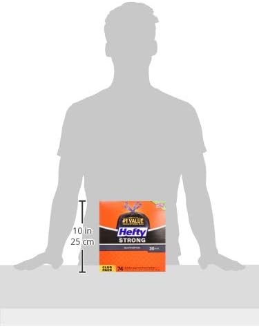Hefty Strong Large Trash Bags 30 Gallon 74 Count (Pack of 3) 222 Total