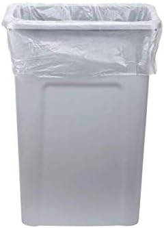 Karat Trash Bags [20-30 Gal - 500 pc] | 10 Microns | Clear High Density Garbage Can Liners | 30 x 37