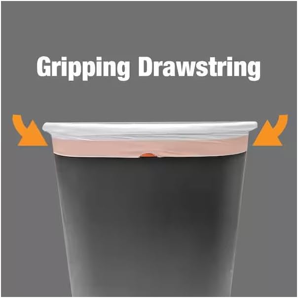 13 Gallon Reinforced Top Drawstring Unscented Kitchen Tall Trash Bags with 20% PCR (200-Count)
