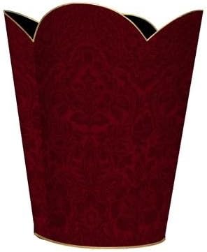 Cranberry Damask Wastepaper Basket