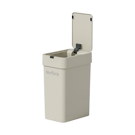 MRBIN Motion Sensor Bathroom Trash Can with Lid 9L/2.4gal Automatic Plastic Slim Covered Electric Waste Basket Narrow Rectangle Garbage Bin Under Desk for Small Office Bedroom Kitchen Rv Gray