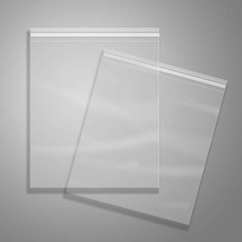 iMailer - 1000 Pcs - 14 x 20 Clear Cellophane Bags - Resealable Self Sealing Cello Poly Bags for Clothing T-Shirt Prints Photos Documents
