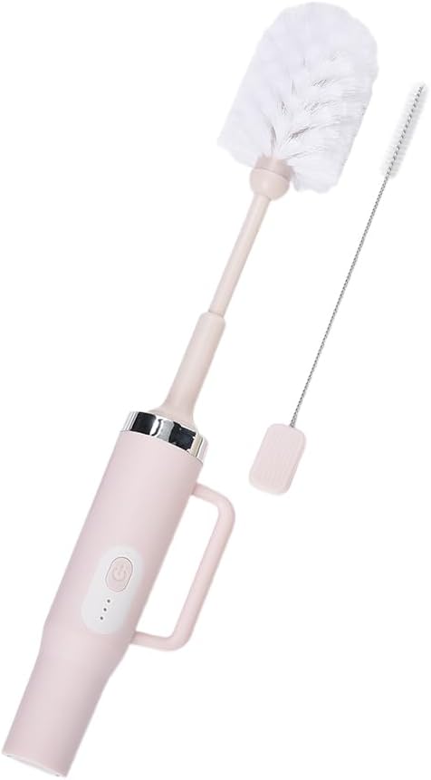 Rechargeable Electric Bottle &amp Cup Brush 360° Thorough Cleaning Without Blind Spots Suitable for Baby Bottles 40-Ounce Mugs Straws Wine Glasses etc. Easy to Air-Dry and Portable