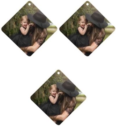 Personalized Air Freshener for Car - Double Sided Photo Custom Car Scents Air Freshener Gift for Valentine’s Day Birthday Ideal for Car Wardrobe Bathroom Hanging Ornaments (Rhombus 3pcs)