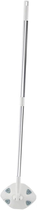 Dust Mop for Floor Cleaning with Rotatable Triangular Head Reusable Flat Mop and Dry Cloth Set for Hardwood Floors Household Corner Cleaning Tool
