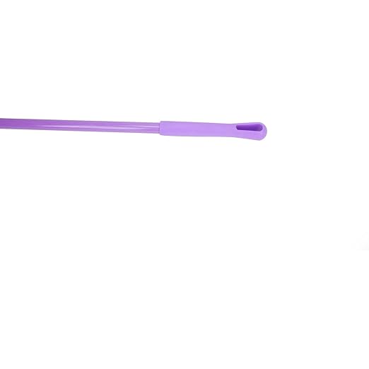 SPARTA 41083EC68 Plastic Color Coded Broom Unflagged Bristles Long Broom With Angled Head For Small Debris Cleaning 56 Inches Purple (Pack of 12)