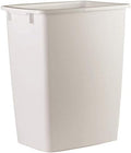 Rubbermaid 2806-TP-WHT Plastic Kitchen Wastebasket White 36-Qt. - Quantity 6