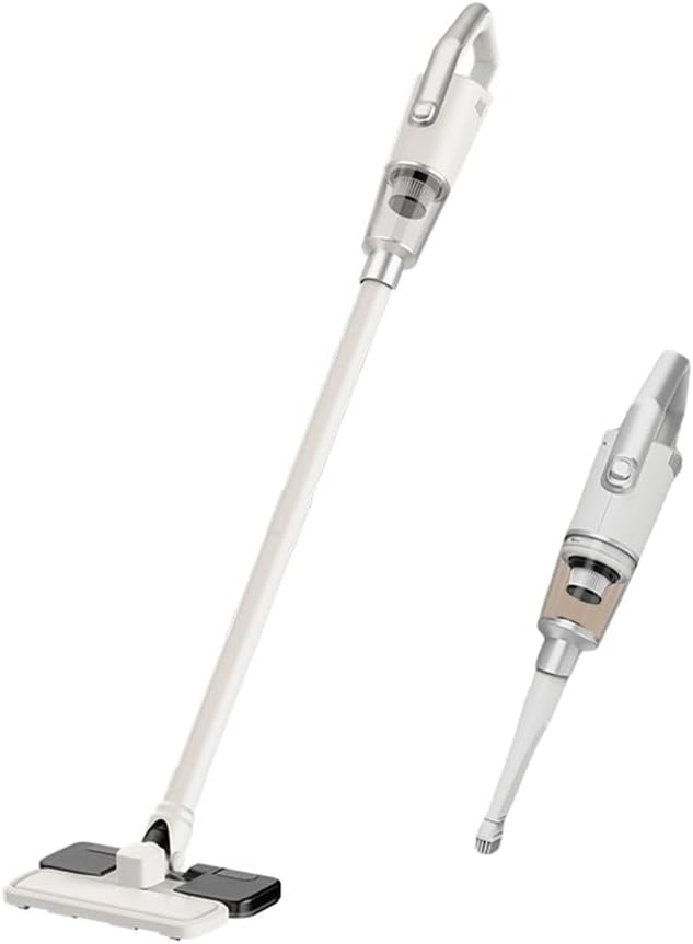Cordless Stick Wet Dry Vacuum Cleaner with Mop 15000pa Suction Lightweight Stick Vacuum Mop All in One Handheld Vacuum Household Upright Vacuum Cleaner and Mop Combo for Hard Floor Pet Hairs (White)