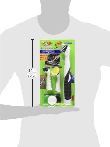 Sonic Scrubber – Super Electric Cleaning Brush | 3 Heads &amp 4 Multi-Firm Pads to Scrub Polish &amp Clean Tile Grout Kitchen Bathroom &amp More | Water-Resistant | Well-Loved in Japan