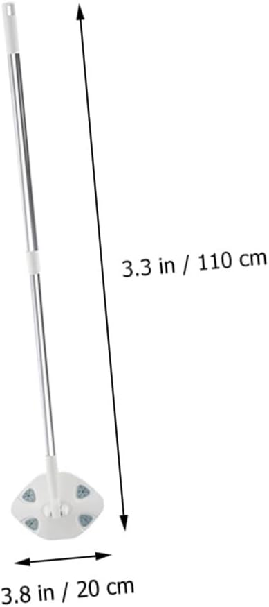 Yardwe No Wash Mop for Floor Cleaning with Retractable Long Handle Rotatable Dust Mop with Face Towel Refill High Absorption Microfiber Pads for Efficient Household Cleaning