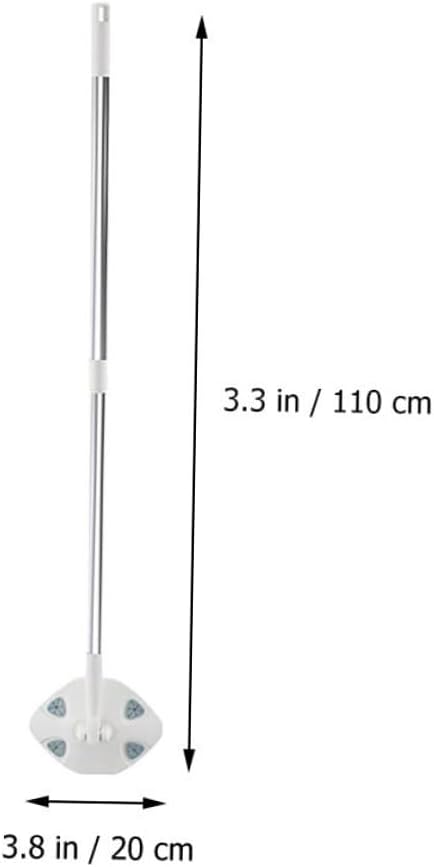 Rotating Dust Mop for Hardwood Floors with Refillable Pad and Dry Cleaning Cloth Triangle Shape No-wash Dust Removal Tool for Home Use and Wall Cleaning
