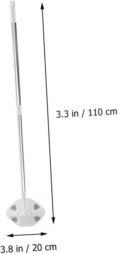 Retractable Household Dust Mop with Long Handle No-wash Microfiber Floor Cleaning Mop Triangular Electrostatic Dust Remover for Convenient Home Use